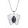 Vintage Gemstone Silver Alloy Butterfly Pendant Necklace for Women Gemstone Quartz Healing Crystal Girls Dating Jewelry