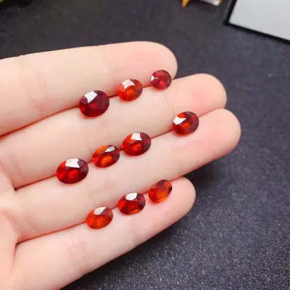 Wholesale Natural Fanta Garnet Oval Loose Stones