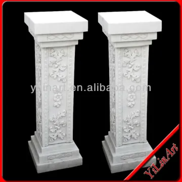 Natural White Marble Decorative Wedding Pillars Columns (YL-L027)