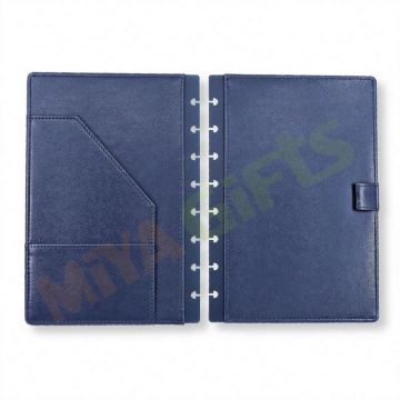 Vegan Croc Faux Leather Disco Bound Planner Cover con bolsillo