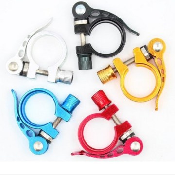 Bicycle Aluminum Alloy Seat Post Clamp, 28.6/31.8/34.9mm Quick Release Clamp