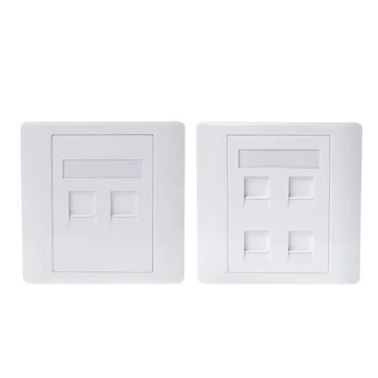 86 Type White Faceplate Wall Plate Socket Dual Ports Network LAN Telephone Panel RJ45 Plug