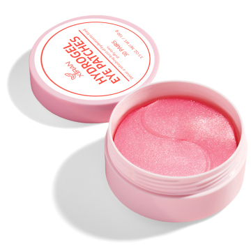 Private Label Hyaluronic Acid Eye Masks with Collagen Shimmer Pink Hydrogel Patches for Dark Circles
