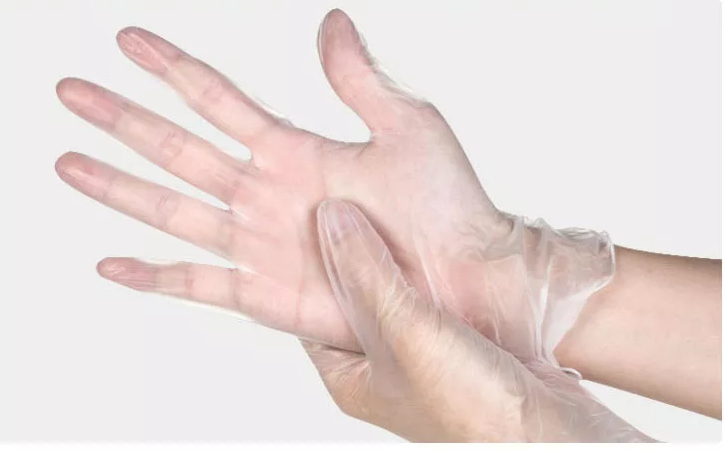 disposalbe transparent pvc gloves