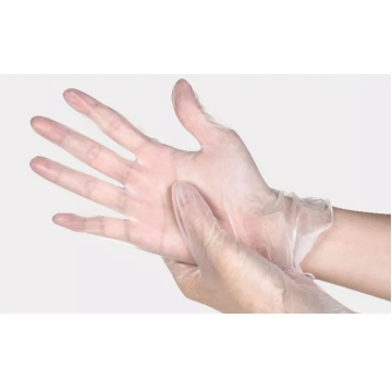 eliminación de guantes de PVC transparentes