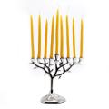 Velas de cera de abelha longa e amarela natural Hanukkah