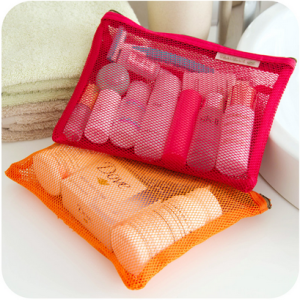 Colorful mesh zipper bag breathable nylon mesh bag