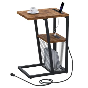 Wholesale Bedroom Set with Integrated Charging Station, USB Ports & Power Outlets: Side Nightstands and End Tables
