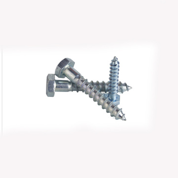 DIN571 Zinc plated Hex wood screw