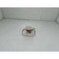 ceramic coffee cup with tray