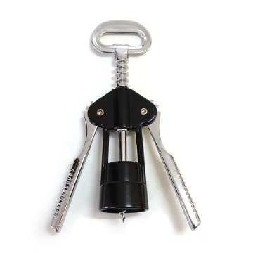 Black Coating Zinc Alloy Chrome-plated Wine Cork Opener