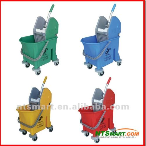 single plastic mop wringer bucket