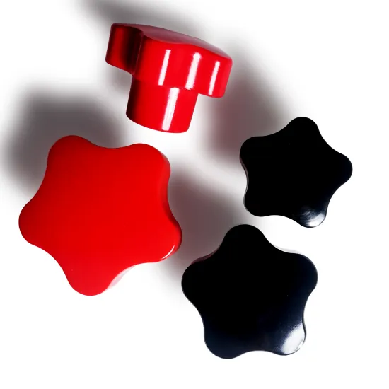 High Quality Black Plastic Star Hand Knobs with Thread Screw Clamp Knob