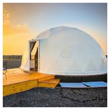 การตั้งแคมป์ overwater camping ห้องน้ำเตาเต็นท์โดมโดมสำหรับการผจญภัยในทะเลทราย