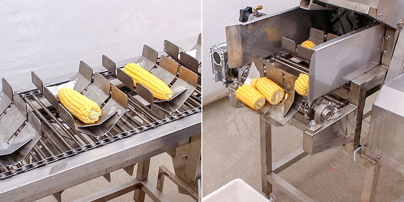 fresh sweet corn cutting machine