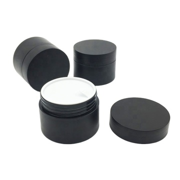 wholesale 30g 50g 100g empty oem logo black color customized pp cream cosmetic jars plastic with lids