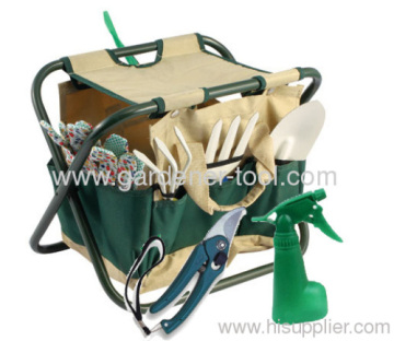 Tuingereedschap Set met Tote en opvouwbare stoel