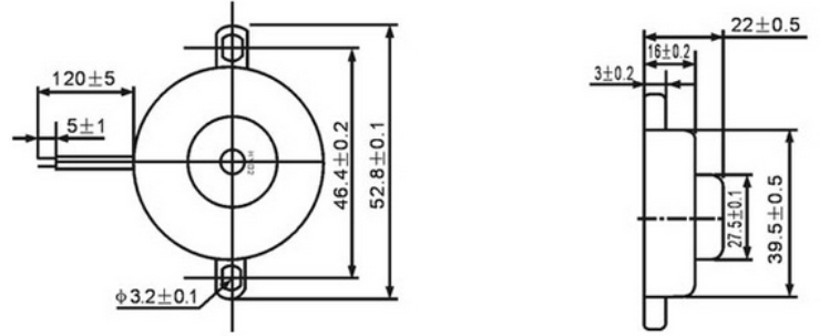 40x23mm Piezeelectric Buzzer 3-24V 220V 100dB