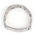 2015 thiết kế độc đáo bán buôn thép không gỉ kim loại Rhinestone Bracelet