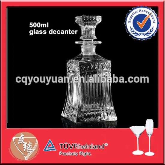 High quality whiskey decanter glass bottle company 500ml