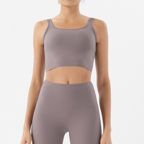 Socraíonn Yoga Ard Waist Yoga Níolón Ribbed