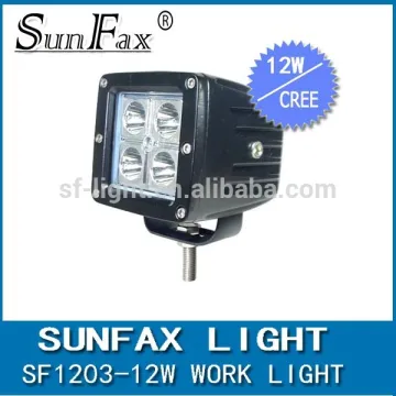 Factory whosale 12W ip68 led working lights for tractor, 12 volt led work light lamp for electric car