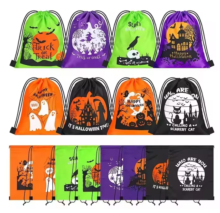 Bolsa promocional de halloween poliéster con cordón