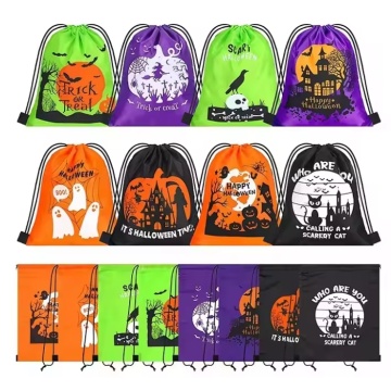 Túi dây rút polyester halloween quảng cáo