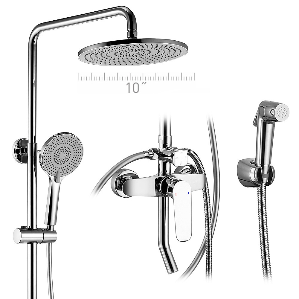 2021 4 function rainfall column brass faucet mixer shower set bathroom faucet