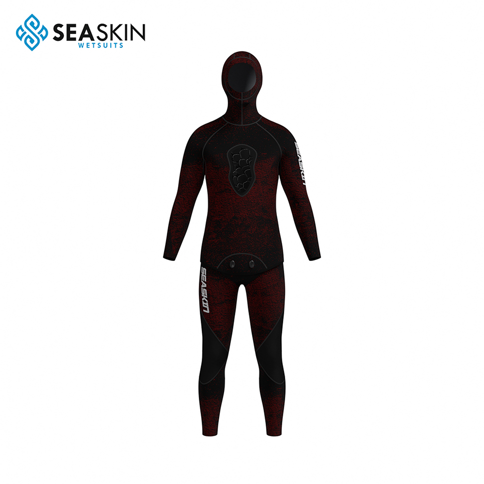 Seaskin 5mm Neoprene OEM Custom Camo Open Cell Wetsuits Fish Hunting Men Diving Wetsuit