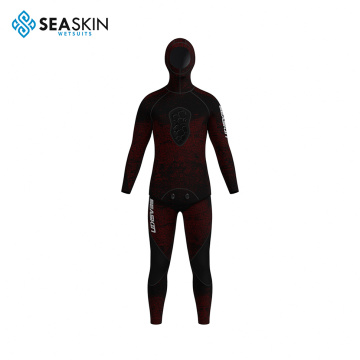 Seaskin 5mm Neoprene OEM Custom Camo Open Cell Wetsuits Fish Hunting Men Diving Wetsuit