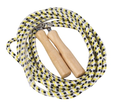 Corda di cotone regolabile con manico in legno corda intrecciata in treccia