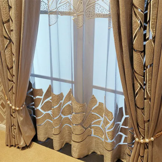 Wholesale Nordic Style Sheer and Flannelette Curtains with Blackout and Embroidery for Living Room