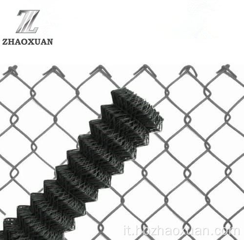 Recinzione di collegamento a 5 piedi con rivestimento in vinile nero