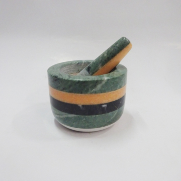 Colorful Marble Kitchen tools Mortar and Pestle