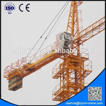 48 meters radius you tube hot selling tower crane