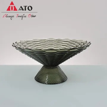 Hand painted plate fruit printing plate glass Glassware
