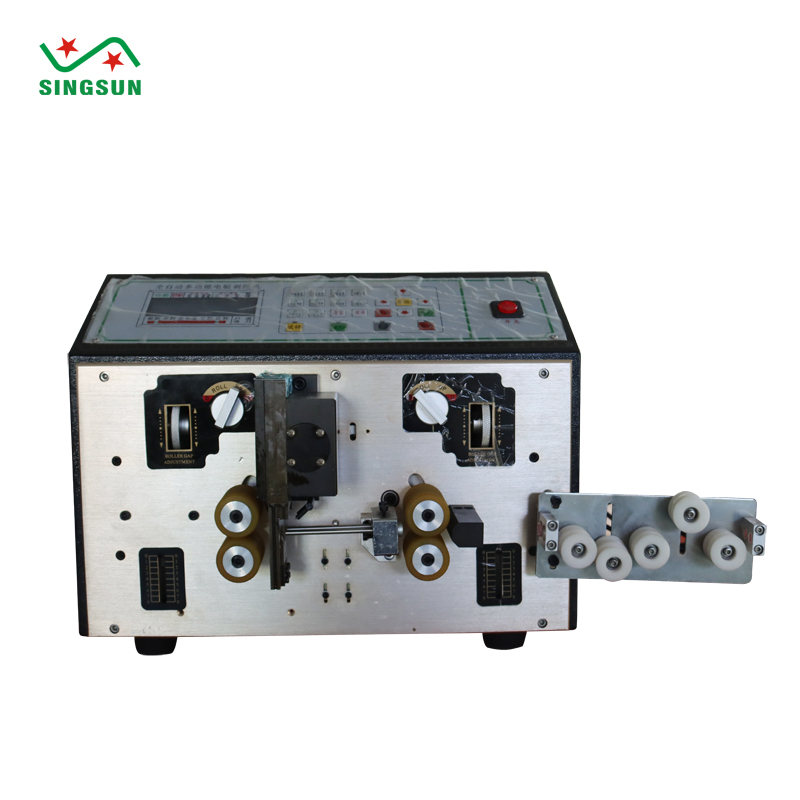 Scrap cable wire stripping cut crimp machine