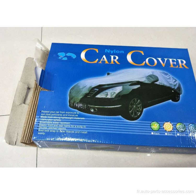 Couvercle de voiture gonflable argenté Couverture de voiture de protection