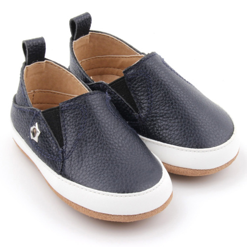 Scarpe casual da culla in morbida pelle slip-on