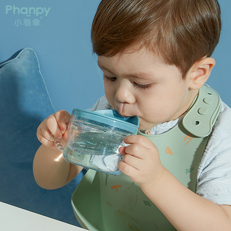 Conjunto de louças de lanche infantil para crianças de silicone plástico Sipper