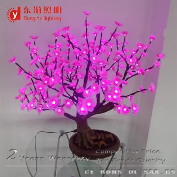 2015 new landscaping artificial pink light peach blossom bonsai tree