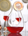 Decanter del vino in vetro a forma di cigno a U