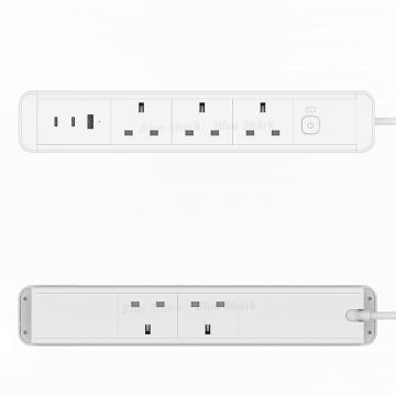 UK Double Side 65W USB C Recessed Power Strip
