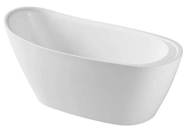 White Pedestal Connected Freestanding Bath Tub