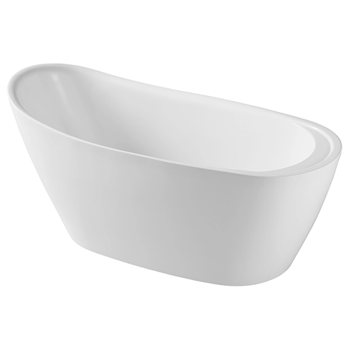 White Pedestal Connected Freestanding Bath Tub