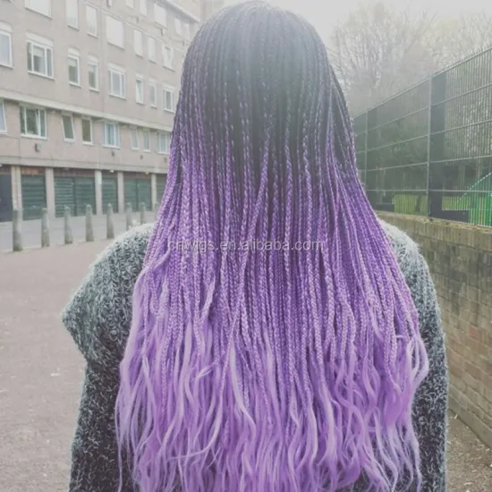 100g/pc Black Purple Lavender Lilac Ombre Synthetic Jumbo Braid Ombre Braiding Hair for Box Crochet Twist Briads