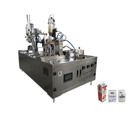 Small Scale Gable Top Carton Filling Machines for Juice, Egg, and Liquid with Caps