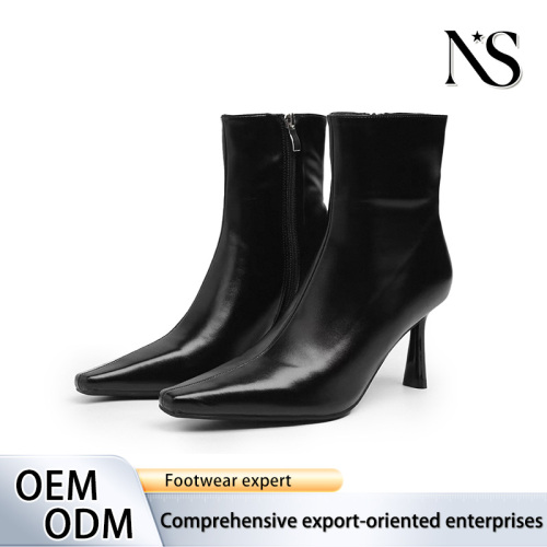 Charol Tacón de aguja Punta puntiaguda Cremallera