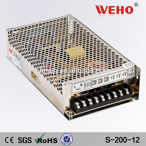 factory outlet ac/dc switching s-200-12 led power supply